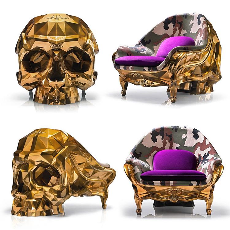 Skull Armchair by Harold Sangouard