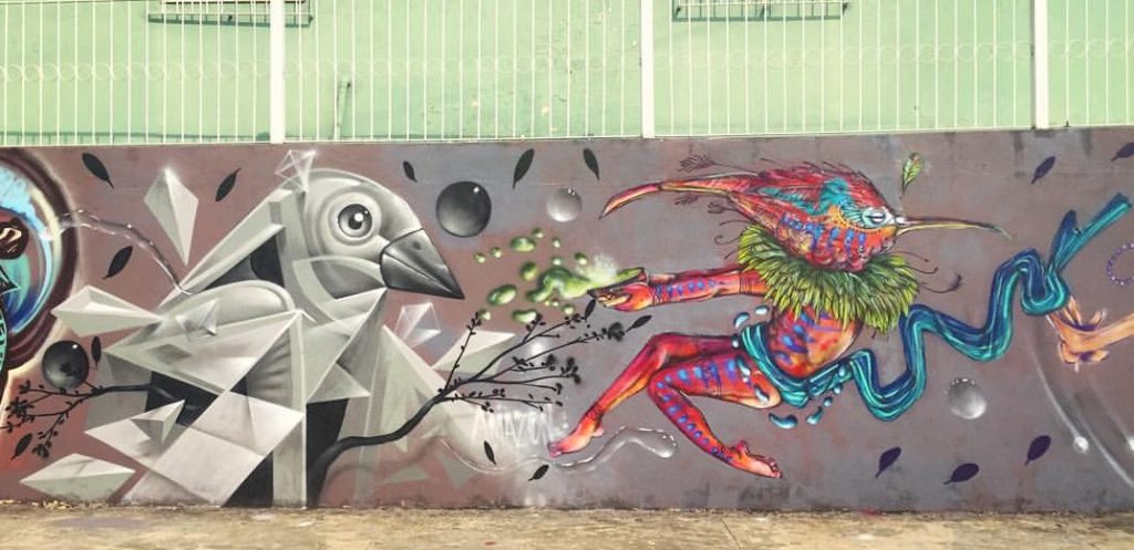 Amazon e Calangos - Mural graffiti
