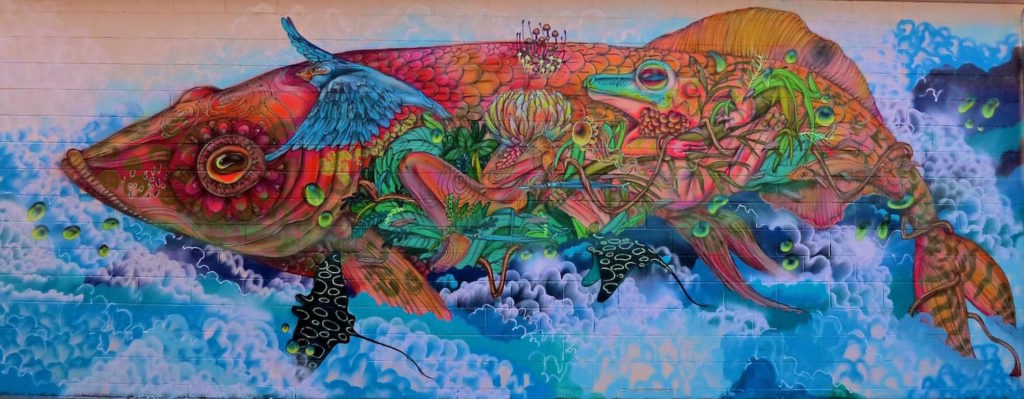 Calangos - mural graffiti peixe natureza